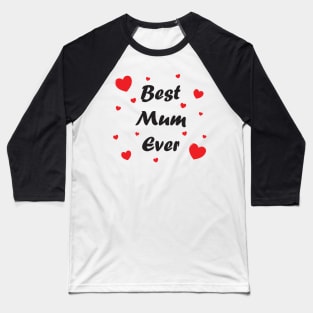 Best mum ever heart doodle hand drawn design Baseball T-Shirt